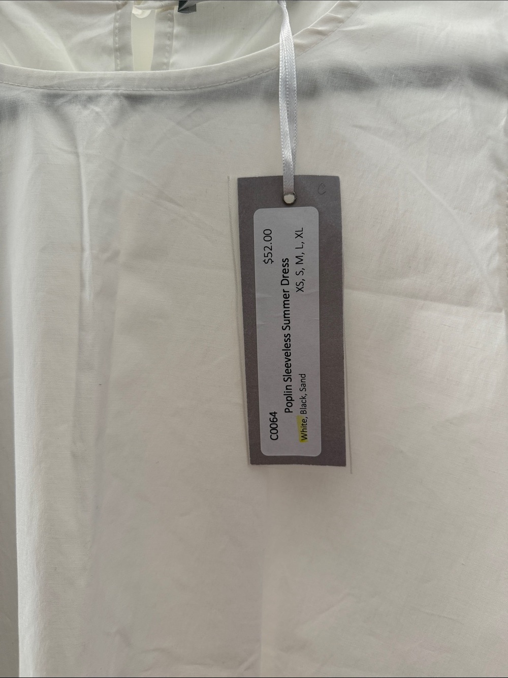 COS White Sleeveless Poplin Summer Dress